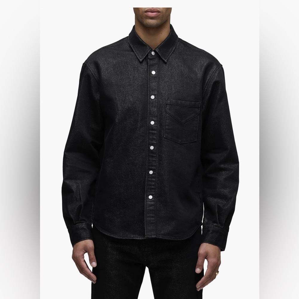 Hudson Long Sleeve Denim Shirt in Stargazer: XL